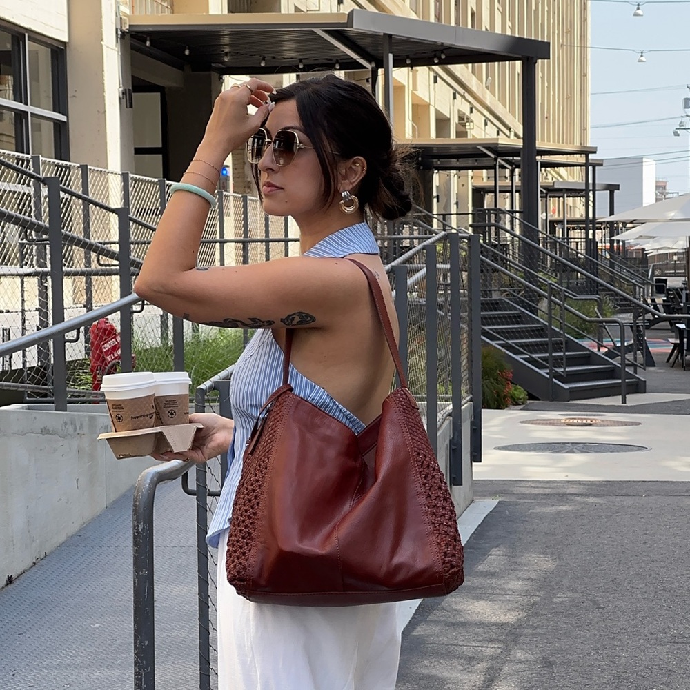 HOBO Brown Leather Shoulder Bag